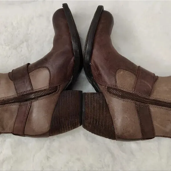 Brown Leather Boots by Born sz 6 - Image 6
