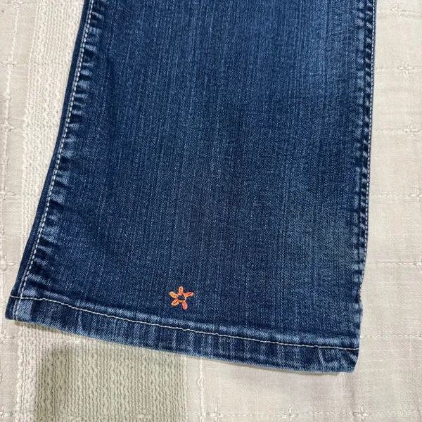 Wrangler Q-Baby 32x30 Ultimate Riding Jeans‎ Dark Wash Bootcut Star Detail 9/10 - Image 3