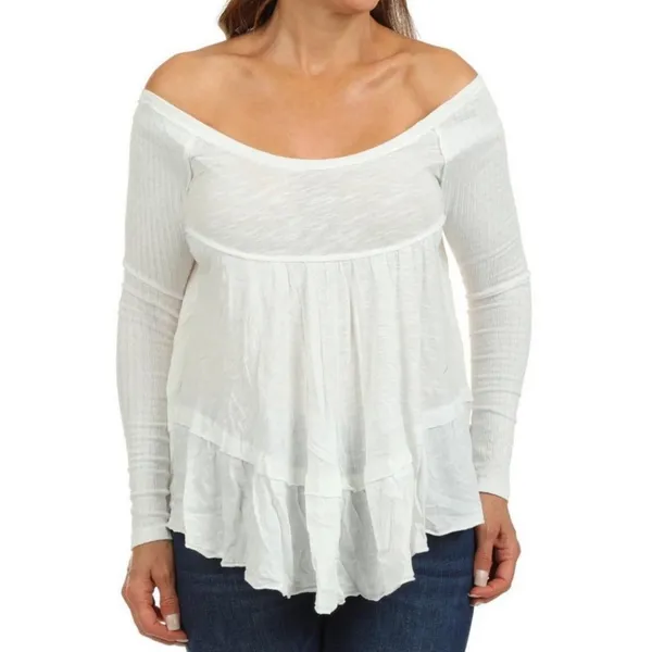 Free People Sundae Long Sleeve Tee Size M - Image 5
