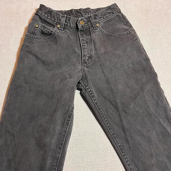 Vintage‎ Riders Classic Black Denim Straight Leg Jeans 28x34 - Image 4