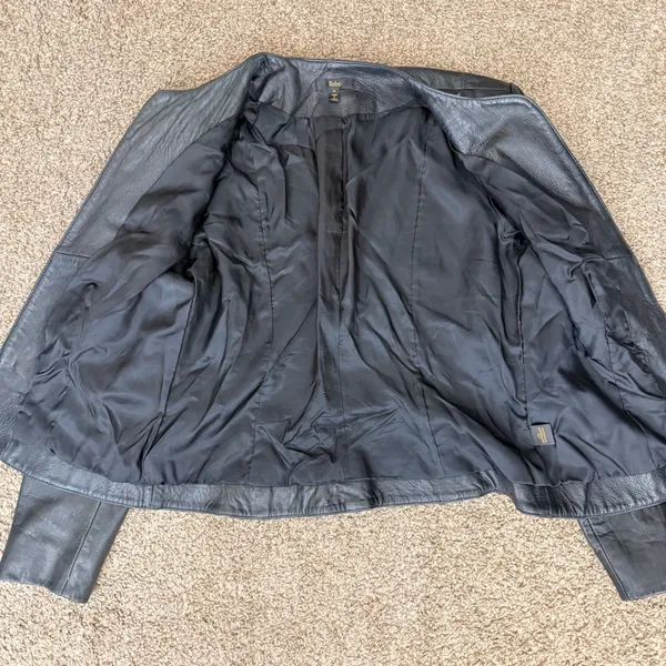 Reba Leather Studded Jacket M Black Y2K Western Rockstar Moto Indie Sleaze - Image 4