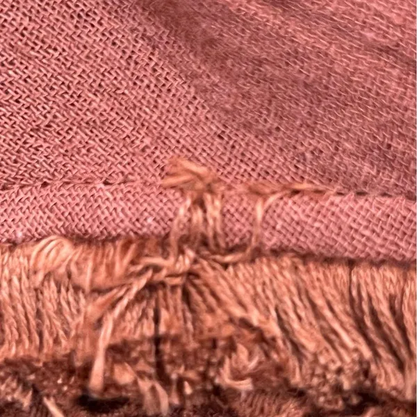 NWT Free People mauve Rust Hooded Poncho with Tassels 100% cotton oversized - Image 14