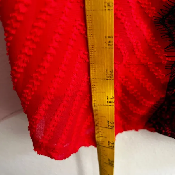 Red Black Lace Tank Top Women’s Large‎ Y2K 2000s Fairy Grunge Mall Goth Emo - Image 3