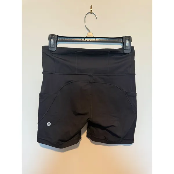 Lululemon Fast and Free High-Rise Short 6 Nulux Black Running Shorts Size 6 - Image 2