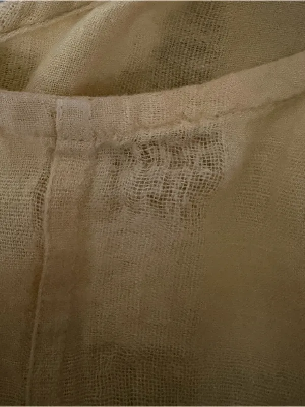 FLAX 100% Linen Yellow Woven Windowpane Check Tank Top Lagenlook Medium FLAW - Image 11