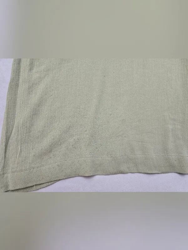 Rewash Tiered Wide-Leg Drawstring Pants in Light Olive Green Size XL - Image 14