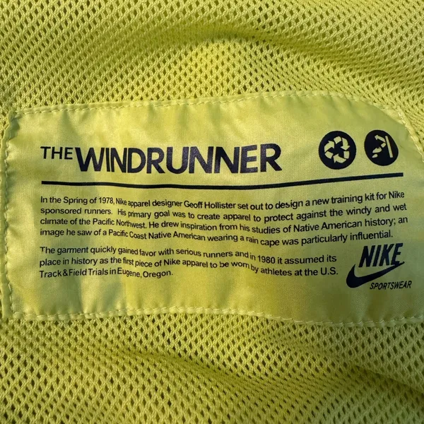 Nike “Windrunner” y2k rain‎ jacket – neon yellow, Small - Image 8