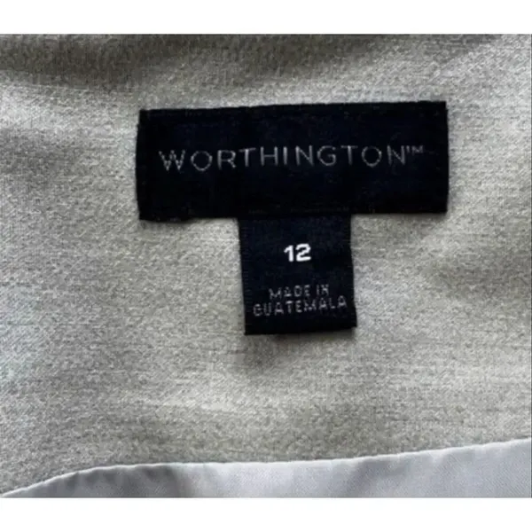 Worthington Beige Pencil Above Knee Length Skirt Size 12 Back Zip Formal Career - Image 8