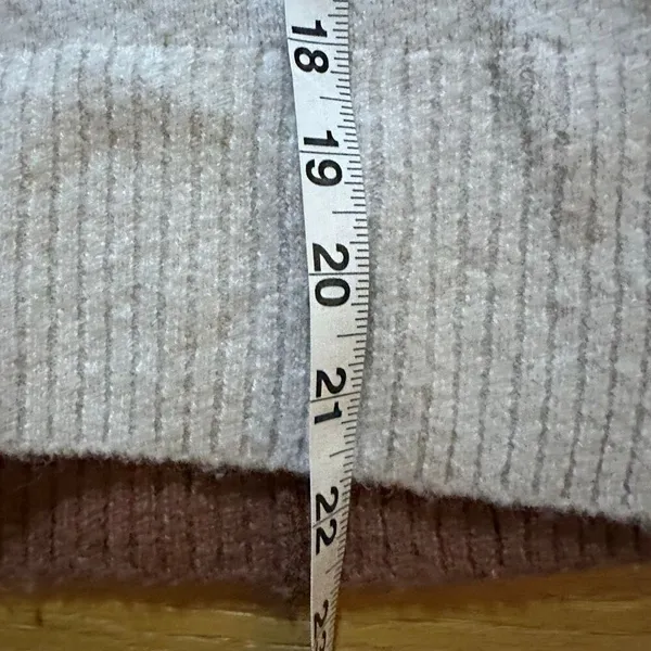 Madewell Payton color block wool blend oversized sweater xs - Image 4
