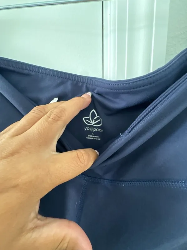 Yogipace High Waisted Leggings Navy Blue Size L - Image 3