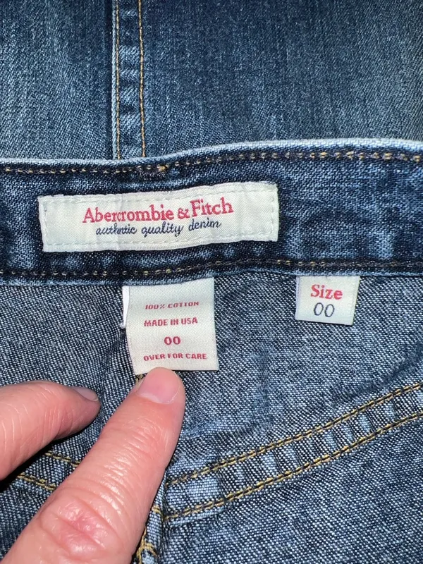 Abercrombie & Fitch Dark Blue Denim Mini Skirt Size 00 0417267 - Image 5