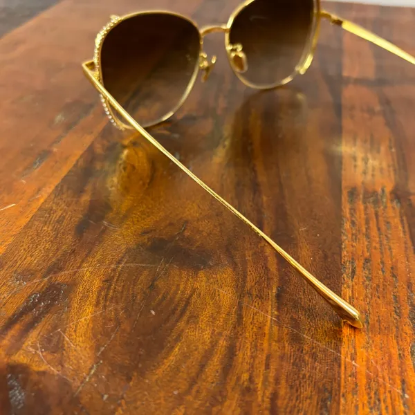 Charles & Keith Gold Butterfly Swarovski Crystal Sunglasses CK3-71280532 Brown‎ - Image 14