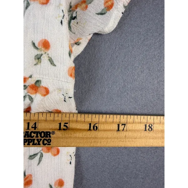 Abercrombie & Fitch Womens Print Mini wrap Dress White V-Neck M - Image 4