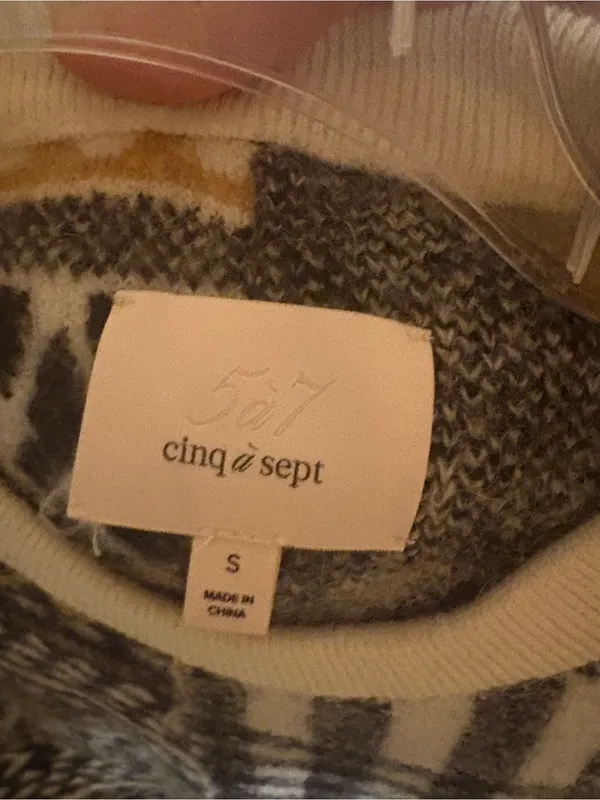 Cinq à Sept Shania Wool Alpaca Blend Multi-Pattern Sweater - Image 3