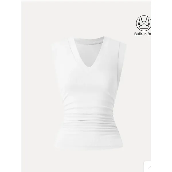 OGL Move Blue Ruched Side Sleeveless Bra Top Brami Size M New - Image 3
