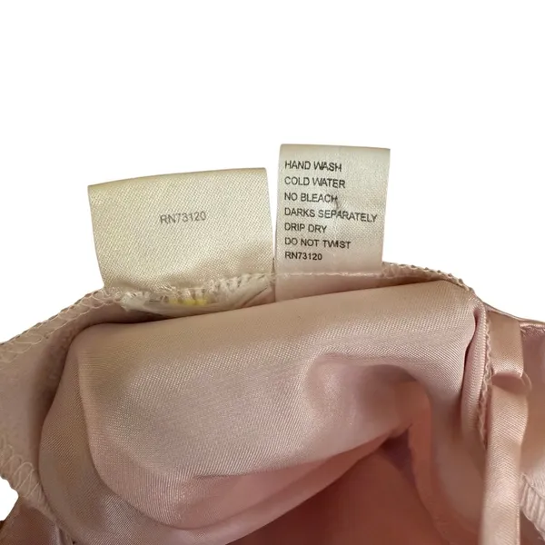 Frederick’s of‎ Hollywood Mini Satin Dress Baby Pink Hearts Print Vintage Small - Image 16