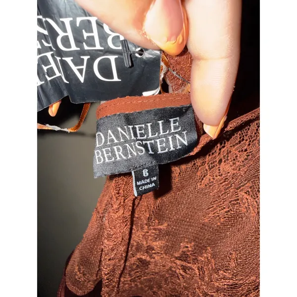 Danielle Bernstein NWT Rust Brown Floral Lace Underwire Bodysuit Size 6 Lingerie Layer BOHO Romance - Image 6