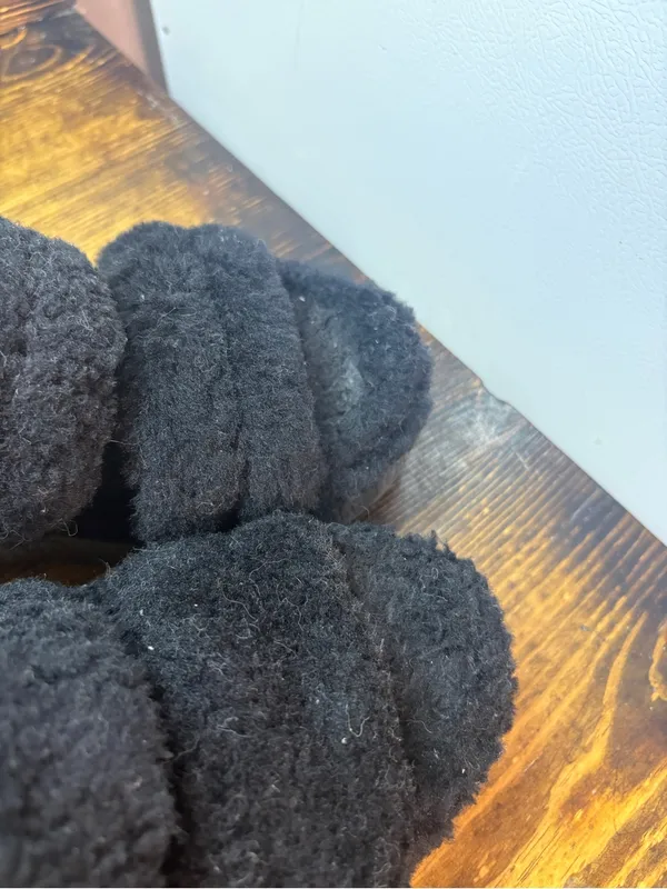 Ugg black fluffita platform slippers size 8 - Image 4