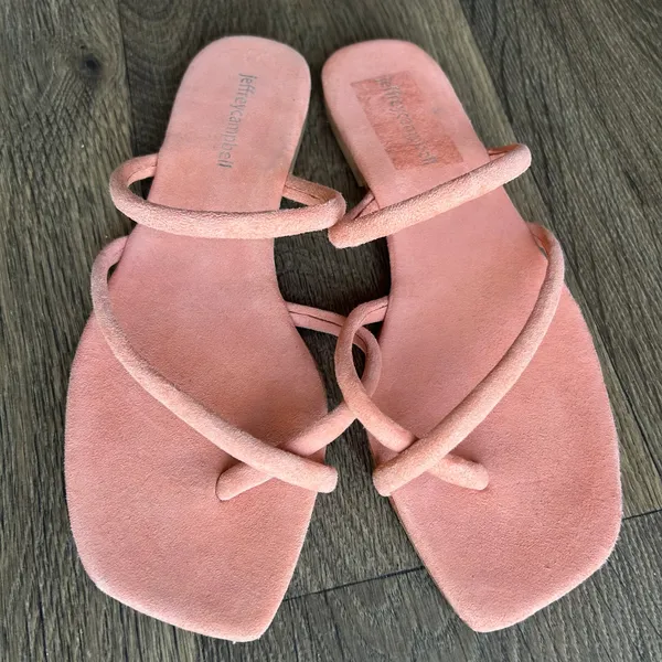 Jeffrey Campbell Orange Leather Sandals Size 7 - Image 4