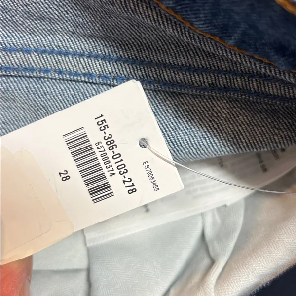 Abercrombie & Fitch Curve Love Mid Rise 90s Straight Jeans Jean size 28/6R - Image 10