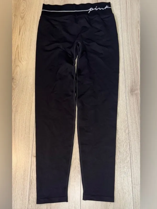 Victoria’s Secret pink black white high waist long leggings tights - Image 3