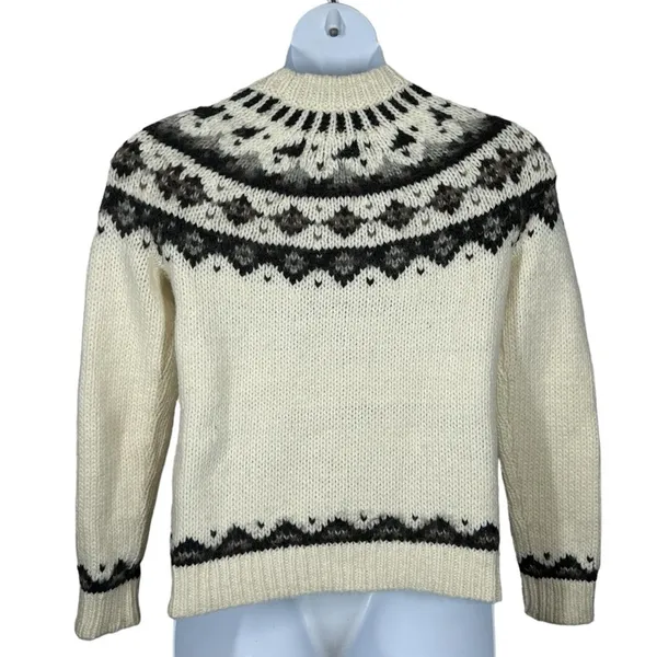 LOFT Ann Taylor Jeweled Wool Alpaca Mohair Mock Neck Sweater Medium - Image 7