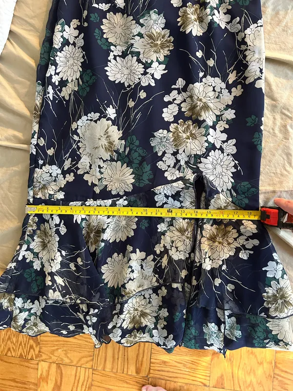 Two Sisters Navy Floral Maxi Dress - Image 10