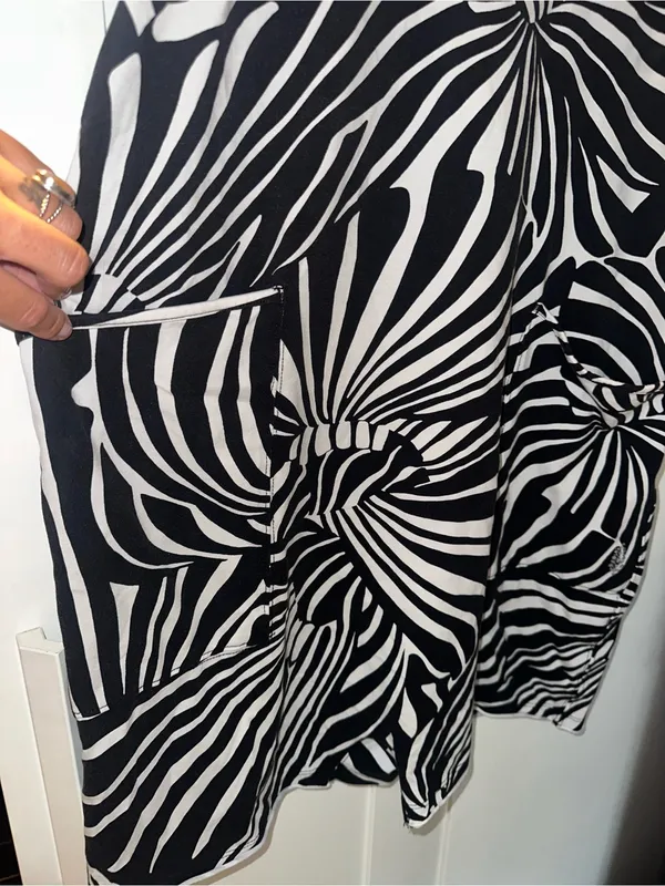 Free People Movement Printed Hot Shot Romper Black White Combo Zebra Graphic - Image 8