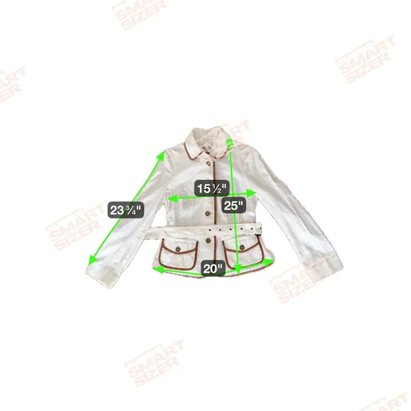 Burberry Faversham Ivory Brown Trim Cotton Blend Belted Jacket UL - Image 13