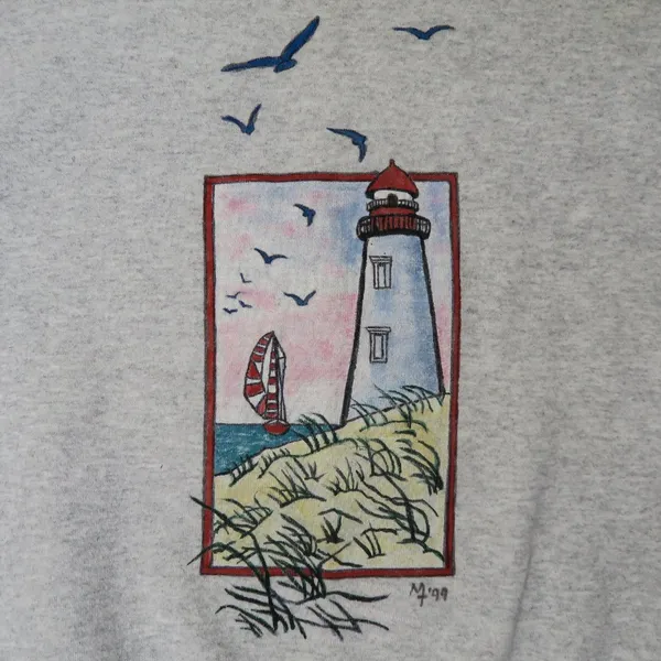 Vintage 90s Tultex Lighthouse Sweatshirt - Image 4