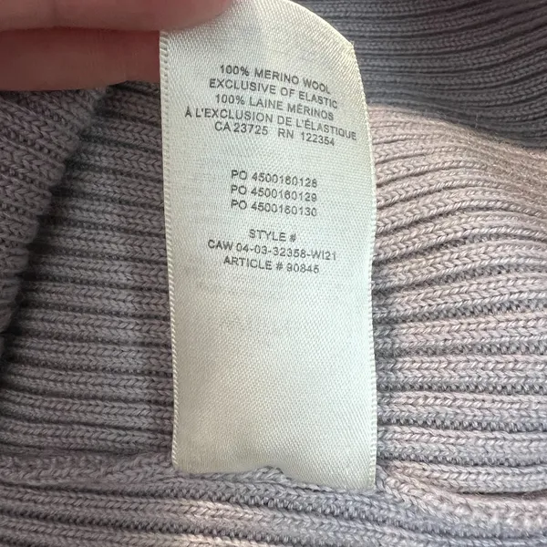Wilfred Aritzia Sweater Small Cropped Turtleneck Merino Wool‎ Ribbed Pullover S - Image 11