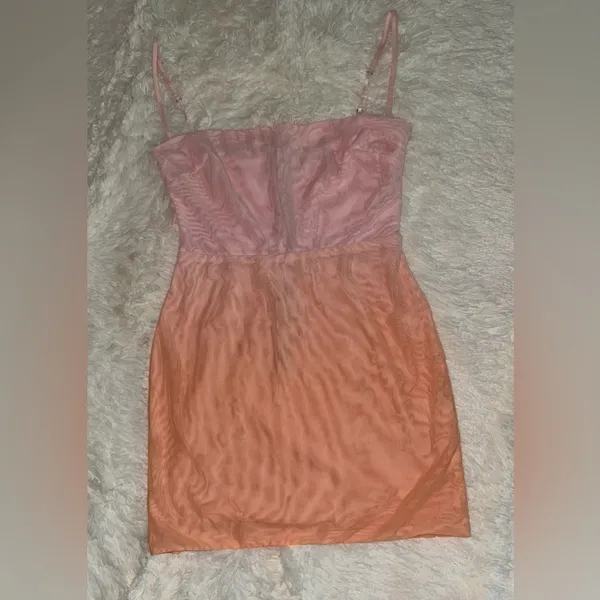 NEW House of CB DEVA OMBRE MINI tank mesh dress S - Image 7