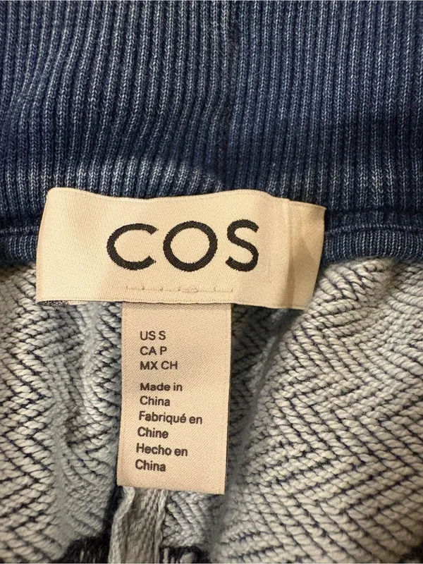 COS Denim-Wash Jersey wide leg pants blue sz S streetwear minimalist - Image 6