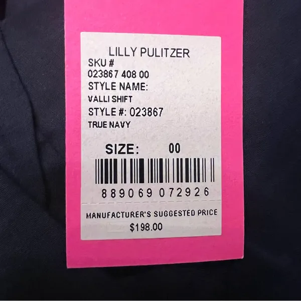 Lilly Pulitzer Valli Notch Neckline Sleeveless Shift Dress in True Navy‎ Size 00 - Image 13