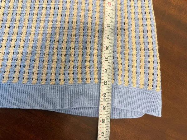 Women’s blue and yellow knit sweater medium Maurice - Image 6