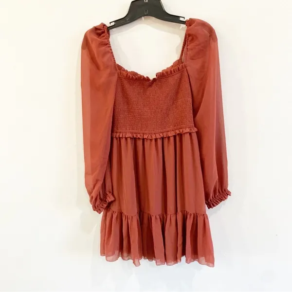 NWT‎ Aritzia Tempest mini dress Carmine Red Size Small - Image 2