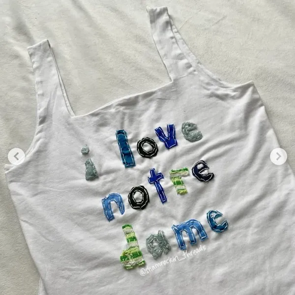 Old Navy Notre dame patchwork quilted reworked bodysuit - Image 4