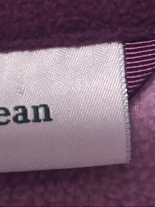 L.L.Bean Mauve-Taupe Fleece Jacket with Dark Trim - Image 3