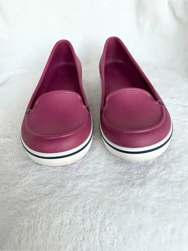 Crocs Womens Crocs Flats Pink Purple Ballet Shoes Hospital Size 6 - Image 4