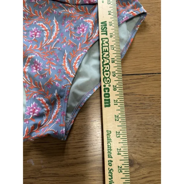 Boden One Piece Ruched Halter Swimsuit Paisley Floral‎ Size 14R Beach Vacation - Image 3