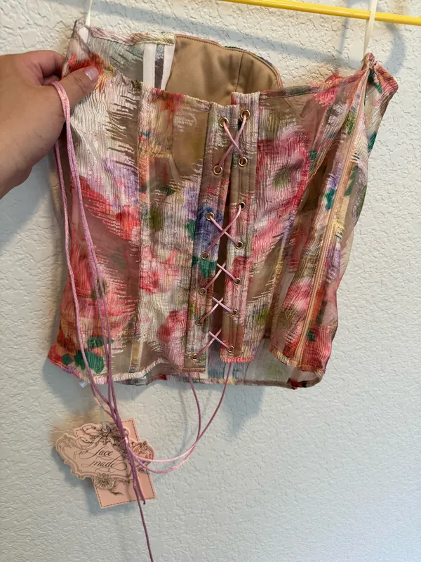 Lace made floral corset Multiple Size L - Image 5
