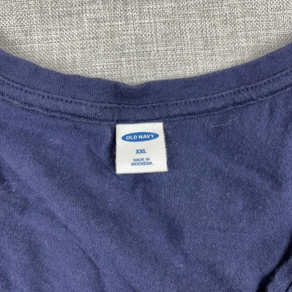 Old Navy Tank Top Womens XXL Blue Scoop Neck Sleeveless Polka Dot Tie Front - Image 9