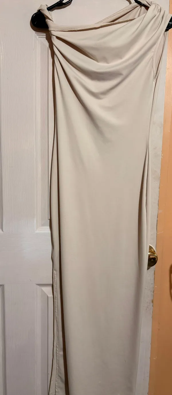 Nude Detail Dress Tan Size XS - Image 2