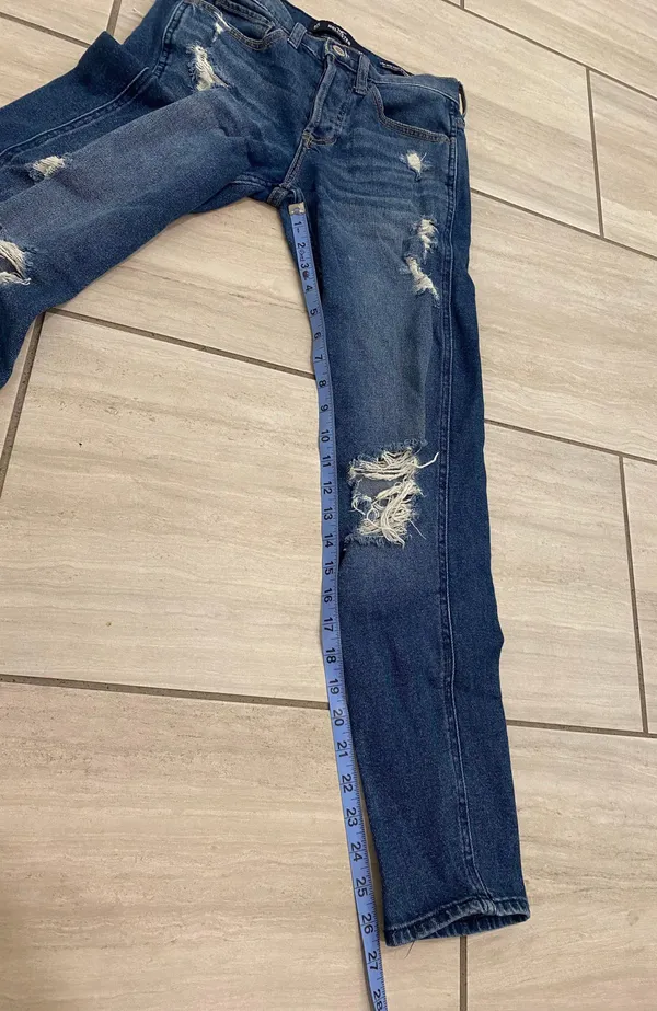 Hollister Low Rise Distressed Boyfriend Jeans - Image 11