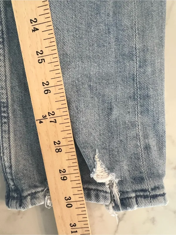 MOTHER Superior High Waisted Rider Skimp Jeans Blue Straight Size 25 - Image 7