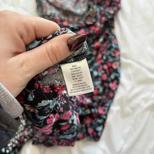 Kingston Gray Jumpsuit Womens Large Floral Black Tie‎ Halter Whimsy Hippie Boho - Image 8