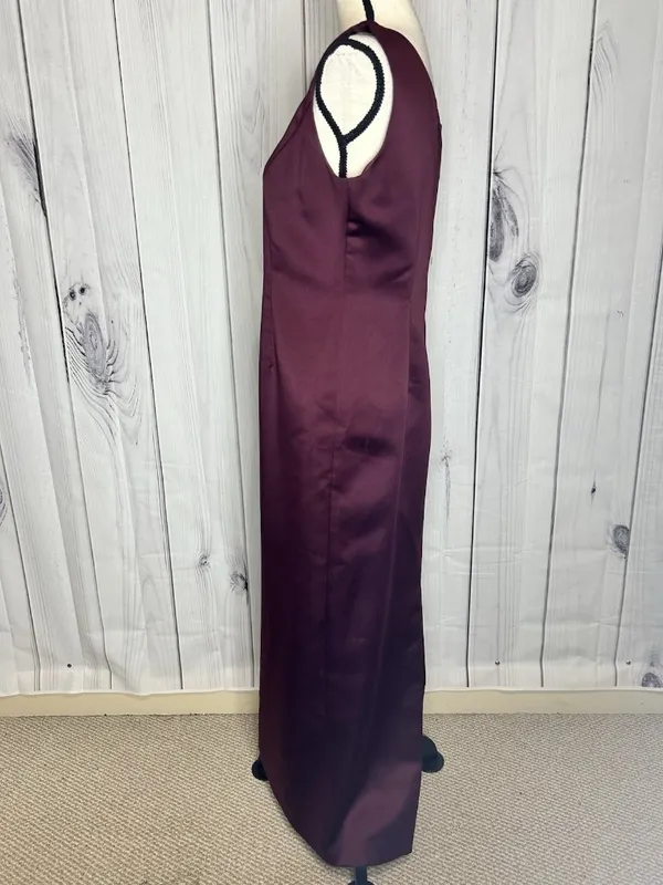 Karen Miller Purple Dress Suit Set Sz 8 Sheer Embroidered Jacket Sheath Dress - Image 12