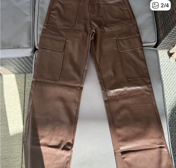 Zara Brown Cargo Trousers - Image 3