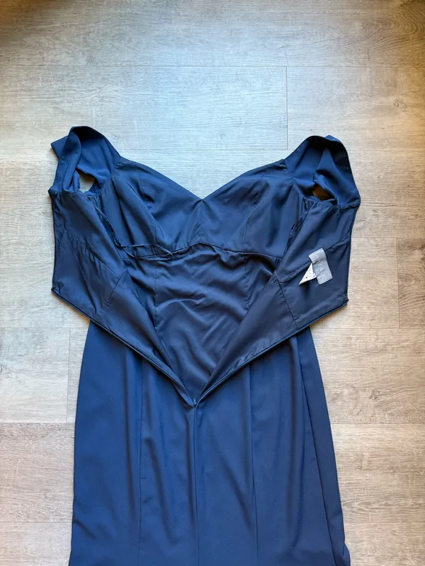 AMSALE Sweetheart Neckline Maxi Gown Size 12 RN94592 Wedding Black Tie Party - Image 7