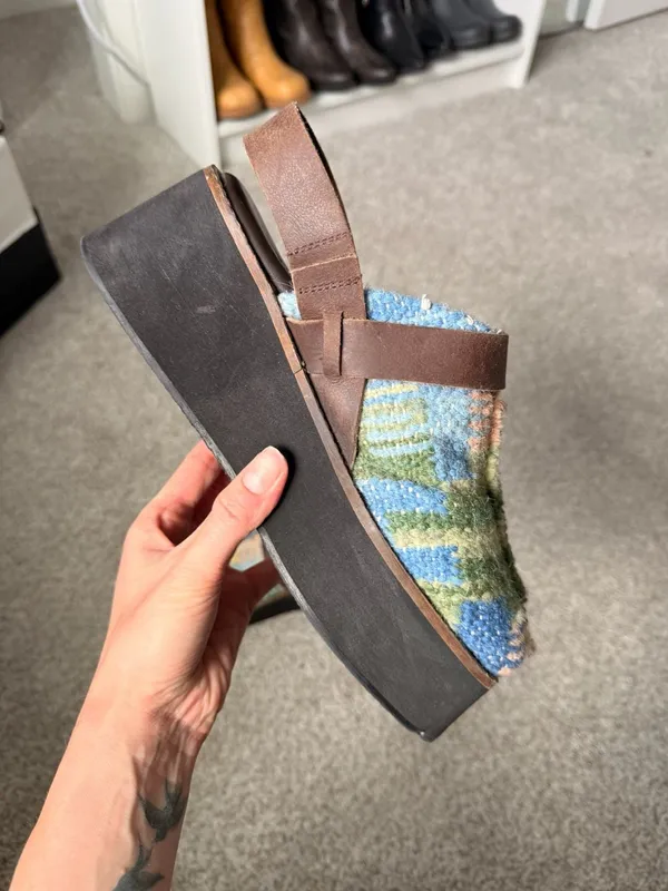 Free People Astrid Platform Mule Clogs in Stargazer Mix - Image 5